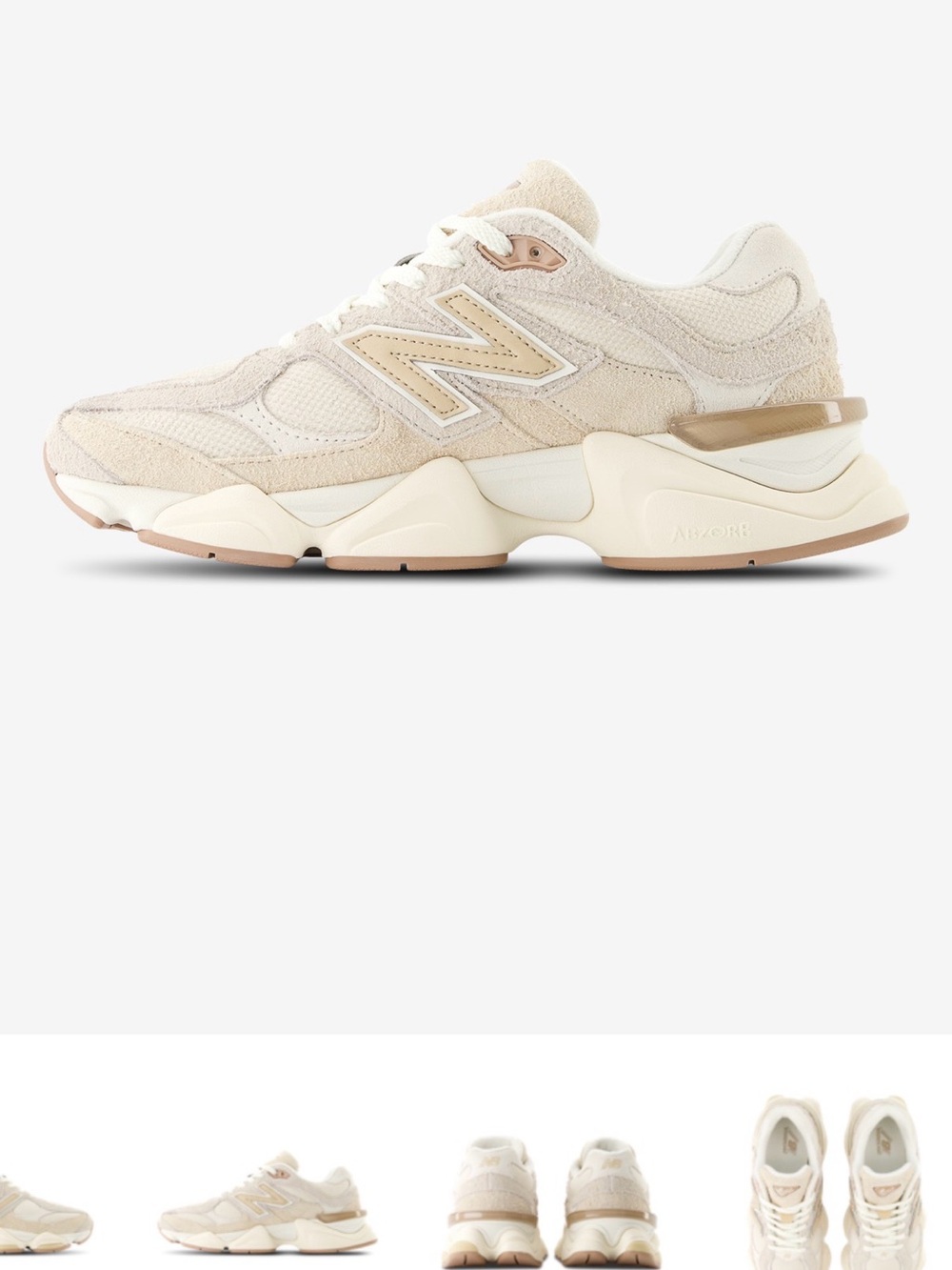 New Balance Women's Cream and Tan Retro Runner